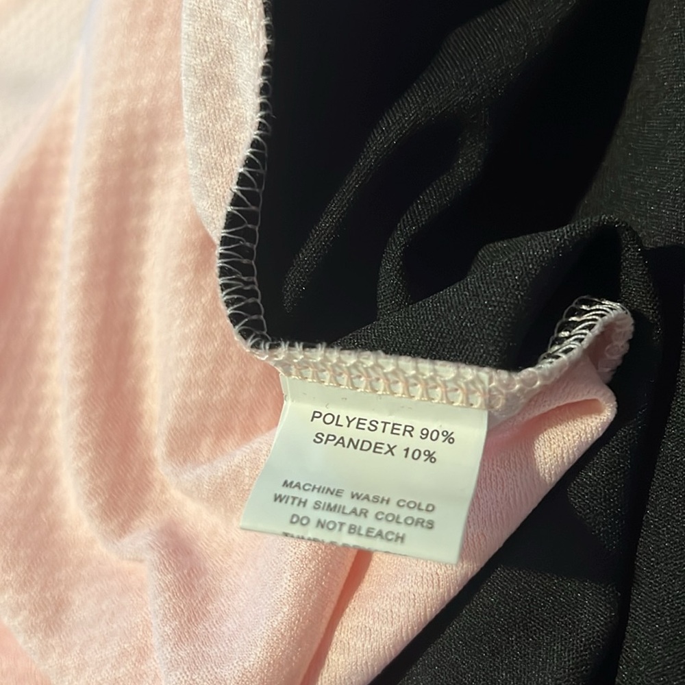 Elegant Pink and Black Colorblock Dress. Pit to pit 18” - Picture 3 of 4